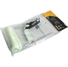 Kit de rouleaux de peinture avec deux rouleaux, cadre et manche, emballé