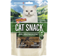 Friandise pour chat DeliBest au cerf, biotine et extrait de moule verte, 93 pour cent de viande, sans sucre ajouté.