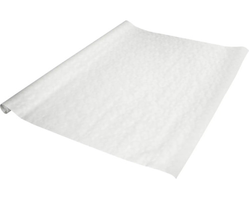 Papier peint intissé blanc structuré en rouleau.