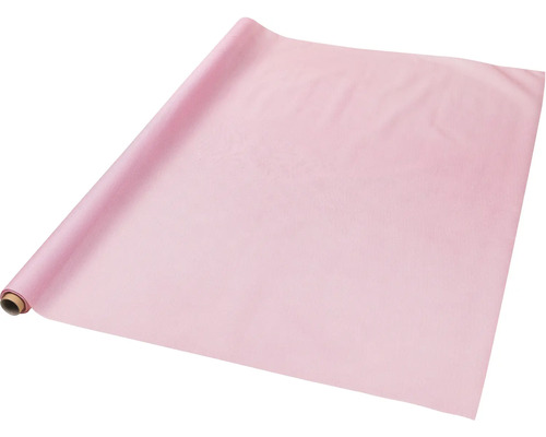 Chemin de table rose en papier sur un rouleau.