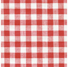 Motif à carreaux classique de style vichy en rouge et blanc.