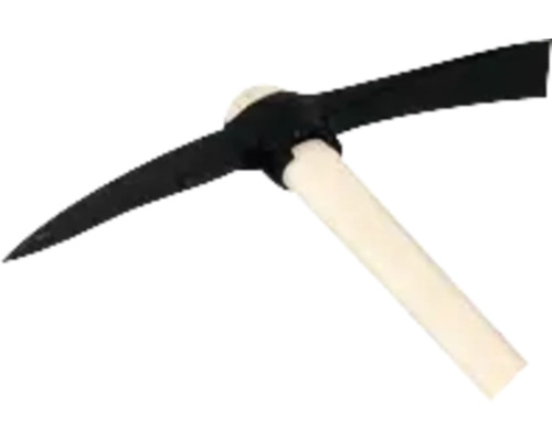 Kreuzpickel mit Stiel 3 kg 100 cm Kreuzhacke mit schwarzem Metallkopf und hellem Stiel.