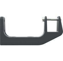 Support de serrage pour verre en métal avec vis de fixation pour le montage.