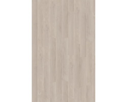 Laminatboden mit Eichenoptik, helle Holzstruktur und feine Maserung im Landhausdielen Design.