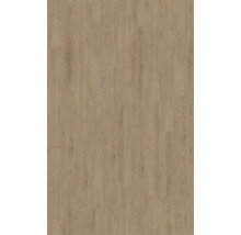 Laminatboden in Eichenoptik mit heller Holzmaserung und sichtbaren Astlöchern.