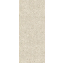 Carreau en grès cérame aspect pierre naturelle, beige, rectangulaire.