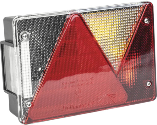 Feu arrière multifonction pour remorque, Multipoint II, avec catadioptre triangulaire intégré.