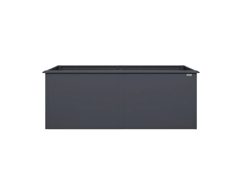 Carré potager surélevé rectangulaire weka en anthracite.