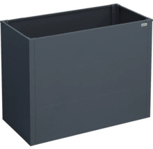 Jardinière surélevée rectangulaire Weka avec panneaux gris foncé.