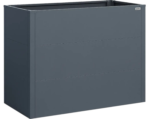 Carré potager surélevé Weka en métal, rectangulaire, anthracite.