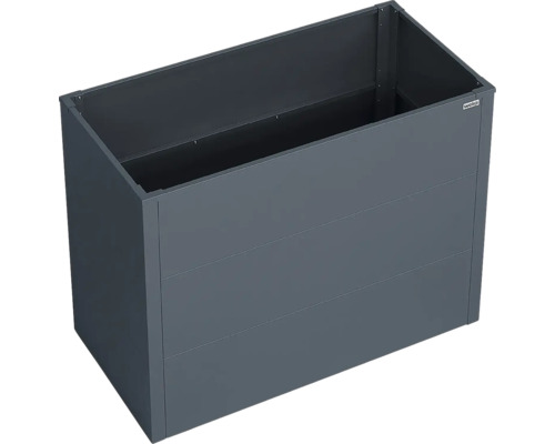 Carré potager surélevé rectangulaire en métal anthracite de Weka.