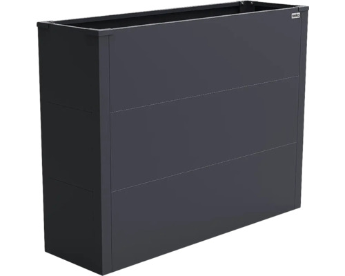 Carré potager Weka en métal de forme rectangulaire.