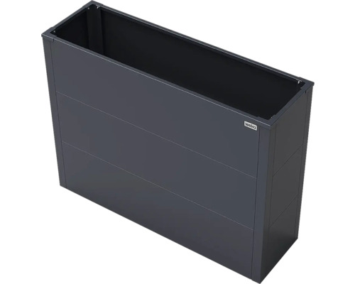 Jardinière surélevée rectangulaire en métal de Weka en anthracite.