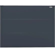 Élément de paroi anthracite Weka pour abris de jardin avec trois panneaux horizontaux, Weka Logo.