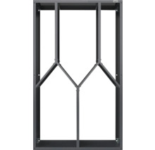 Insert d'étagère métallique Weka pour serre-bûches en anthracite.