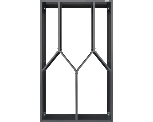 Insert d'étagère métallique Weka pour serre-bûches en anthracite.
