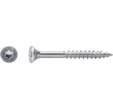 Vis à tête fraisée en acier galvanisé avec filetage partiel et empreinte Torx.