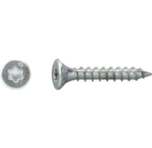 Vis universelle à tête fraisée, empreinte Torx et filetage complet en métal.