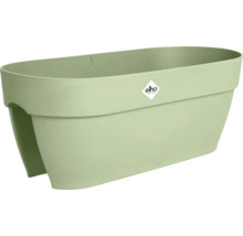 Jardinière de balcon en plastique pour rambarde avec Elho Logo.