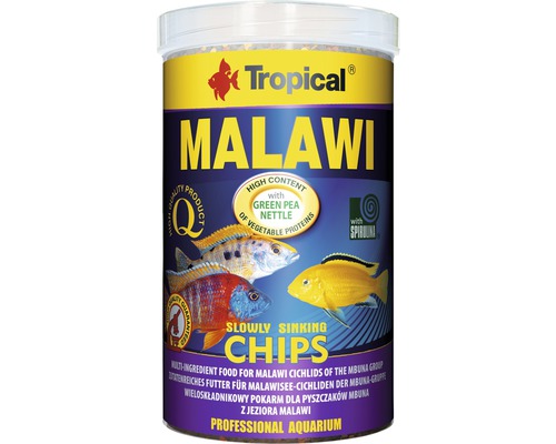 Chips de nourriture Tropical Malawi Chips 1 l Tropical Malawi Nourriture pour poissons Boîte