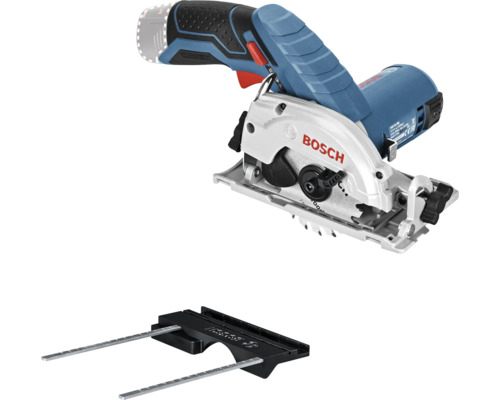 Scie circulaire sans fil Bosch avec butée parallèle pour coupes précises dans le bois.