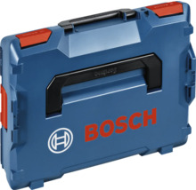 Coffret de transport Bosch L-BOXX en plastique avec poignée et fermetures à clic.