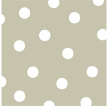 Papier peint intissé avec de grands pois blancs sur fond beige de style peint à la main