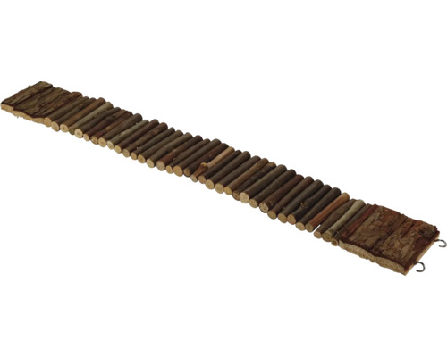 Flexible Nagetierbrücke aus Naturholzästen.