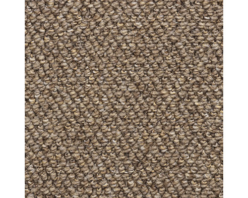 Moquette à boucles structurée marron.