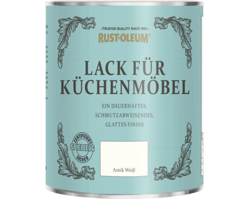 Rust-Oleum® Küchenmöbellack Antikweiss 750 ml Rust-Oleum Lack für Küchenmöbel in Antik Weiß, zertifiziert spielzeugsicher, für ein dauerhaftes und schmutzabweisendes glattes Finish.