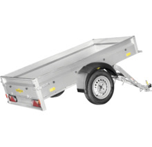 Remorque Humbaur avec fonction de basculement, un essieu en acier galvanisé.