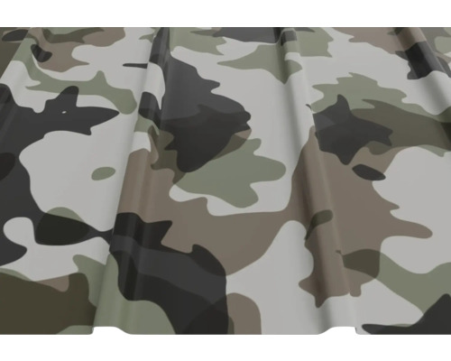 Tôle profilée avec motif de camouflage pour toit et mur