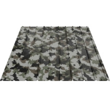 Tôle trapézoïdale avec motif camouflage pour toit et mur