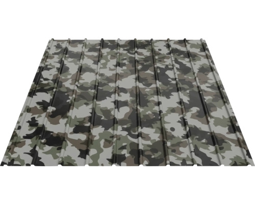 Tôle trapézoïdale avec motif camouflage pour toit et mur