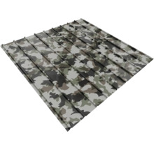 Tôle trapézoïdale en métal avec motif camouflage.