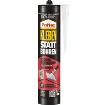 Pattex Montagekleber Kleben statt Bohren für schwere Gegenstände, 400 Kilogramm pro Quadratmeter Anfangshaftung, für innen und außen.