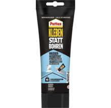 Pattex Kleben statt Bohren Montagekleber in der Tube, wasserresistent, für alle Materialien, starke Anfangshaftung, für innen und außen.