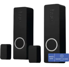 Lot de deux capteurs de contact Philips Hue en noir, compatible avec SMART HOME by hornbach.
