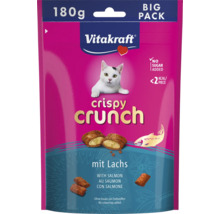 Friandises pour chats Vitakraft Crispy Crunch au saumon, 180 grammes, sans sucre ajouté, moins de 2 kilocalories par pièce.