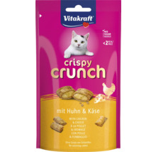 Friandise pour chat Vitakraft Crispy Crunch au poulet et au fromage, coussins croustillants avec cœur crémeux sans sucre ajouté