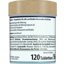 Tablettes alimentaires Tetra TabiMin pour poissons d'ornement de fond, 120 tablettes.