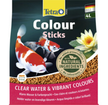 Tetra Pond Colour Sticks, Teichfischfutter für intensive Farben und klares Wasser, 4 Liter, 8 bis 12 Millimeter, ohne Konservierungsstoffe, Tetra Logo.
