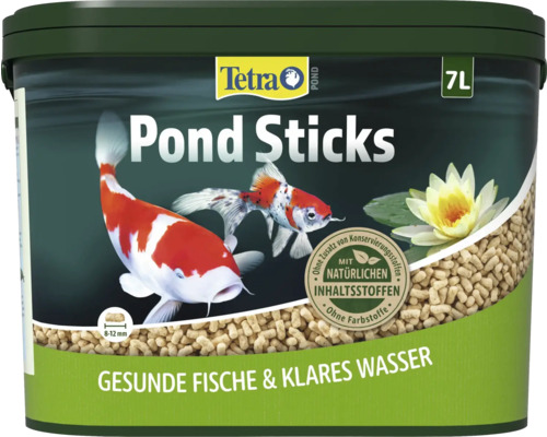Nourriture pour poissons de bassin Tetra Pond Sticks, 7 litres, avec ingrédients naturels pour des poissons sains et une eau claire.