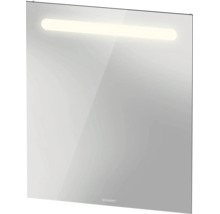 Rechteckiger Duravit Wandspiegel mit integrierter LED Beleuchtung oben für das Badezimmer.