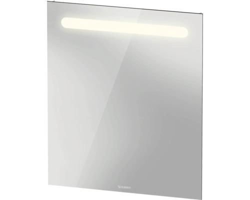 Rechteckiger Duravit Wandspiegel mit integrierter LED Beleuchtung oben für das Badezimmer.