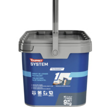 Enduit de lissage polyvalent Toupret System en seau de 9 kilogrammes pour intérieur, corrige les irrégularités jusqu'à 3 millimètres.