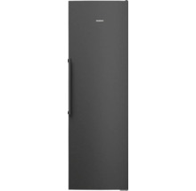 Réfrigérateur ou congélateur Siemens pose libre, aspect inox noir avec poignée verticale.