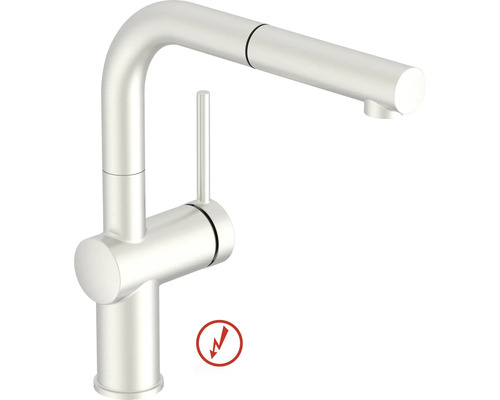 Mitigeur de cuisine basse pression avec douchette extractible et levier latéral