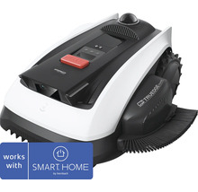 Robot tondeuse avec coupe-bordures et caméra, compatible avec Smart Home by Hornbach.