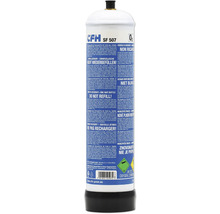 Bouteille d'oxygène jetable CFH SF 507 pour Schweiß-Fix SF 3100, contenu 145 grammes, avec symboles d'avertissement, CFH Logo et code-barres.